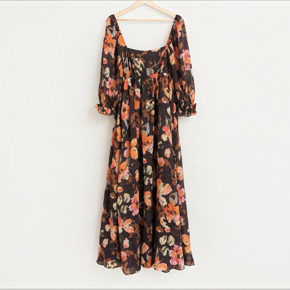 Storia Floral A-Line Maxi Dress